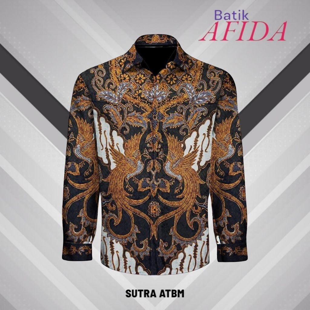 Kain Batik Tulis Halus Exclusive Sutra ATBM Baron Pola Kemeja Asli Tulis Manual s015