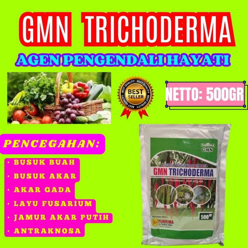 TERLARIS  Trichoderma Sp, Trichoderma Sebagai Biofertilizer Isi 500gram