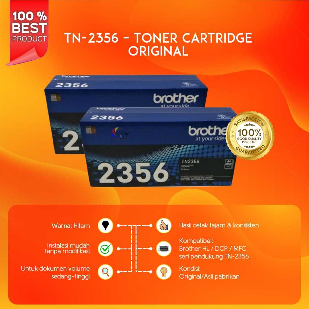 Toner cartridge TN-2356 TN2356 TN 2356 original asli