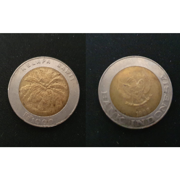 Uang koin 1000 tahun 1996 kelapa sawit