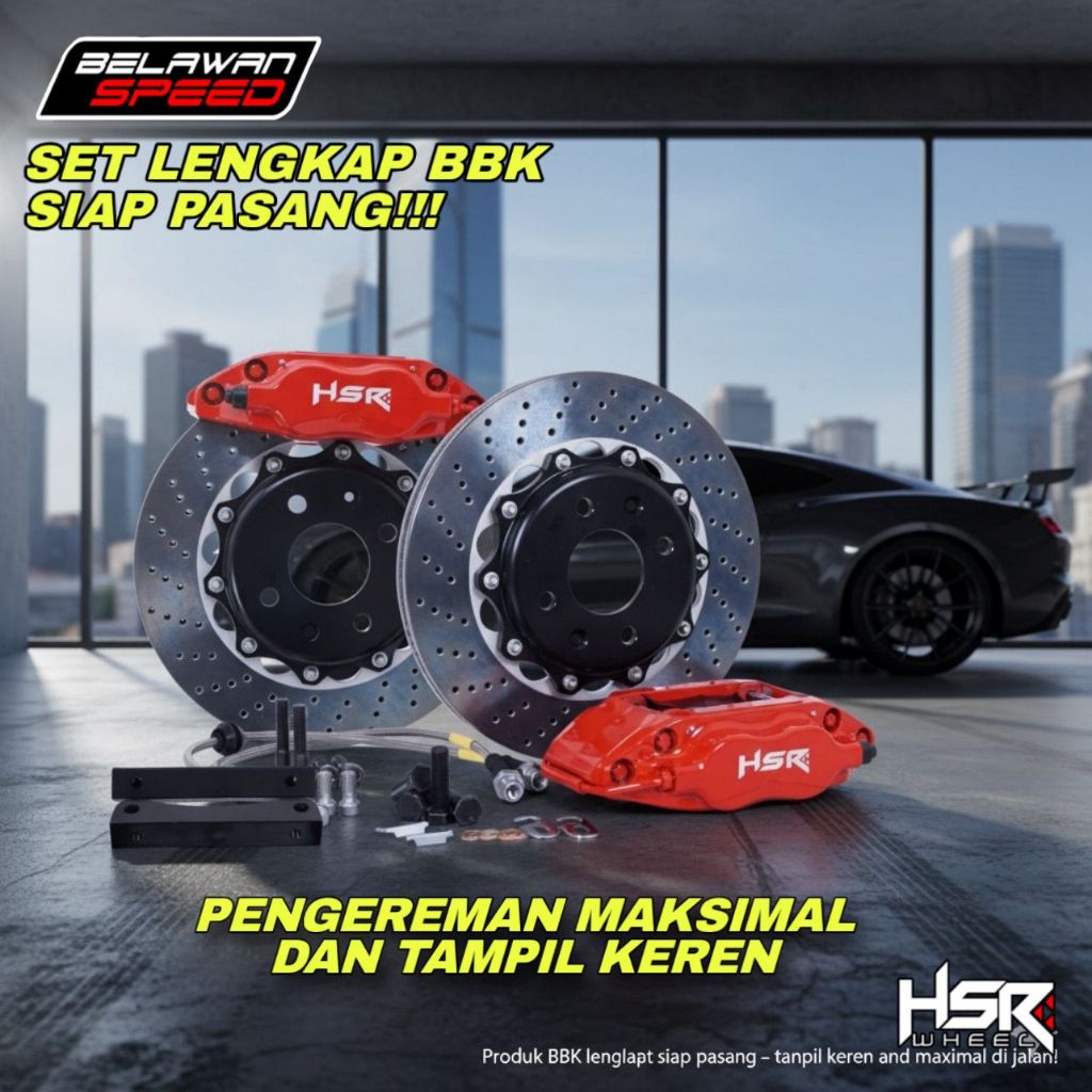 BBK Agya 2019, Rem Depan Agya, HSR 4 Piston, Big Brake Kit 285mm, Upgrade Rem City Car, Agya Racing