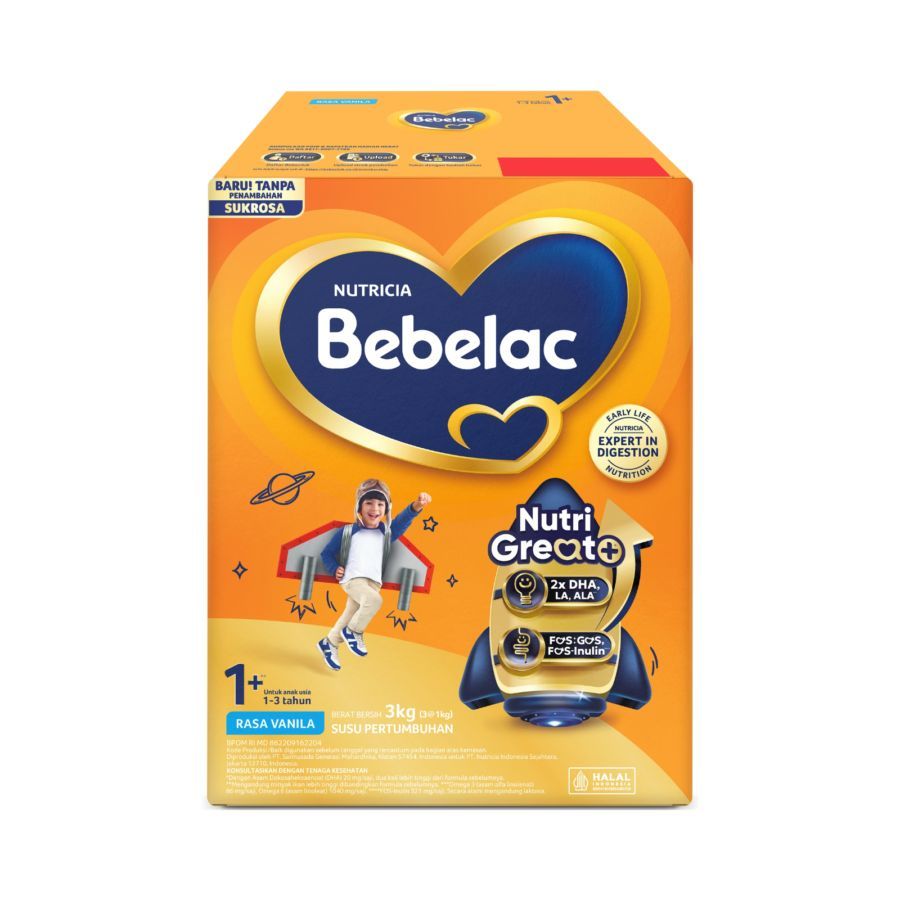 Bebelac 3 VANILA & MADU 3000gr Susu Pertumbuhan Anak Usia 1-3 Tahun (Bebelac 1+)