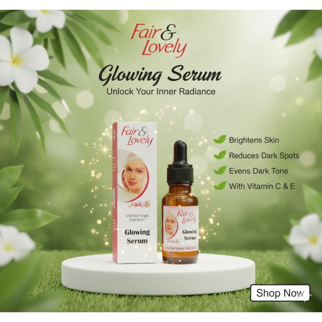 PAKET GLOWING FAIR & LOVELY / TONER FAIR LOVELY + SERUM FAIR LOVELY / PAKET TONER N SERUM