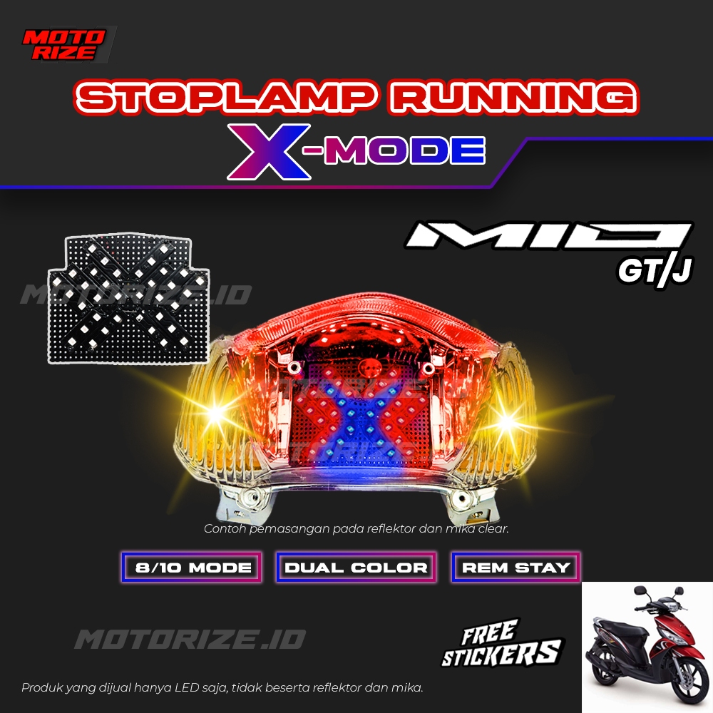 STOPLAMP RUNNING X MODE MIO GT / MIO J LAMPU REM LED MOTOR VARIASI LAMPU MOTOR YAMAHA MIO GT / J