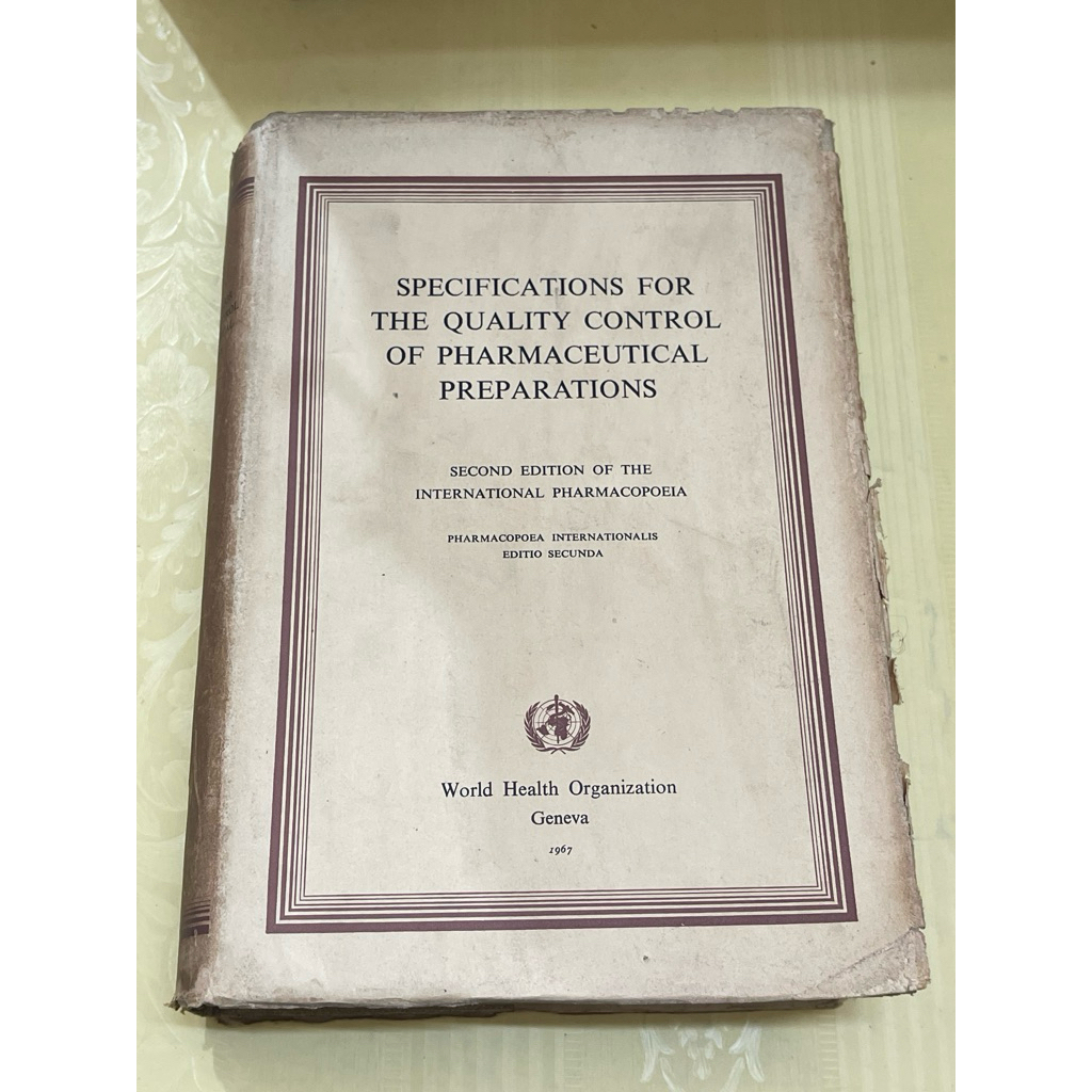 Buku Specifications For The Quality Control Of Pharmaceutical Preparations