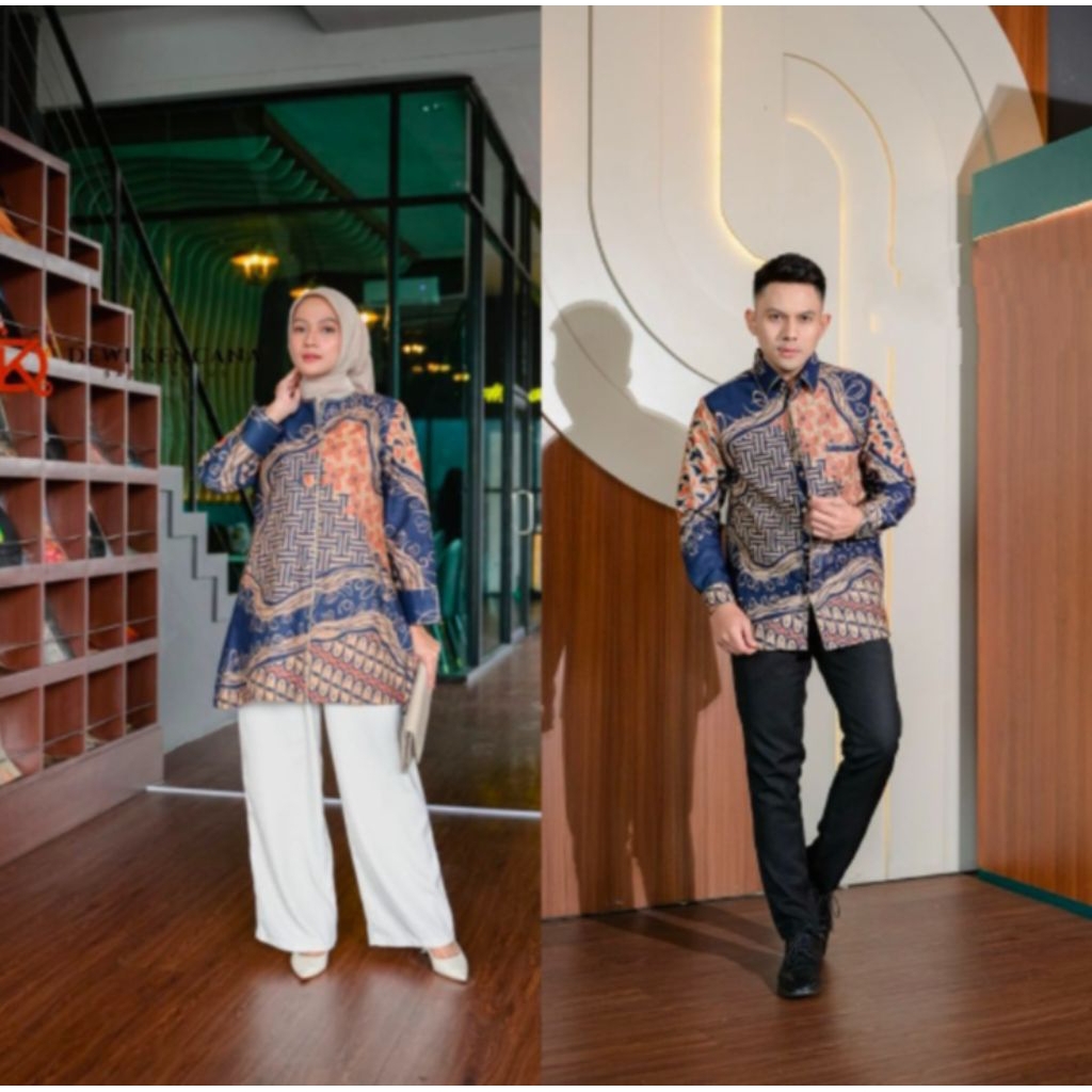 Baju Batik Tunik Premium | Batik Tunik Couple | Batik Tunik Modern | Batik Sarimbit | Batik Katun La