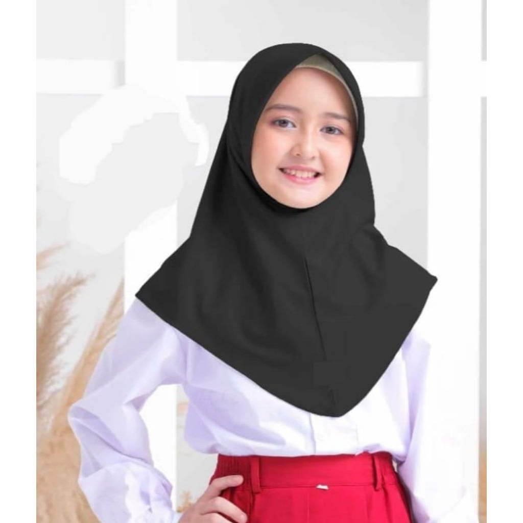 hijab sekolah size L kerudung sekolah hamidah pet antem kerudung anak