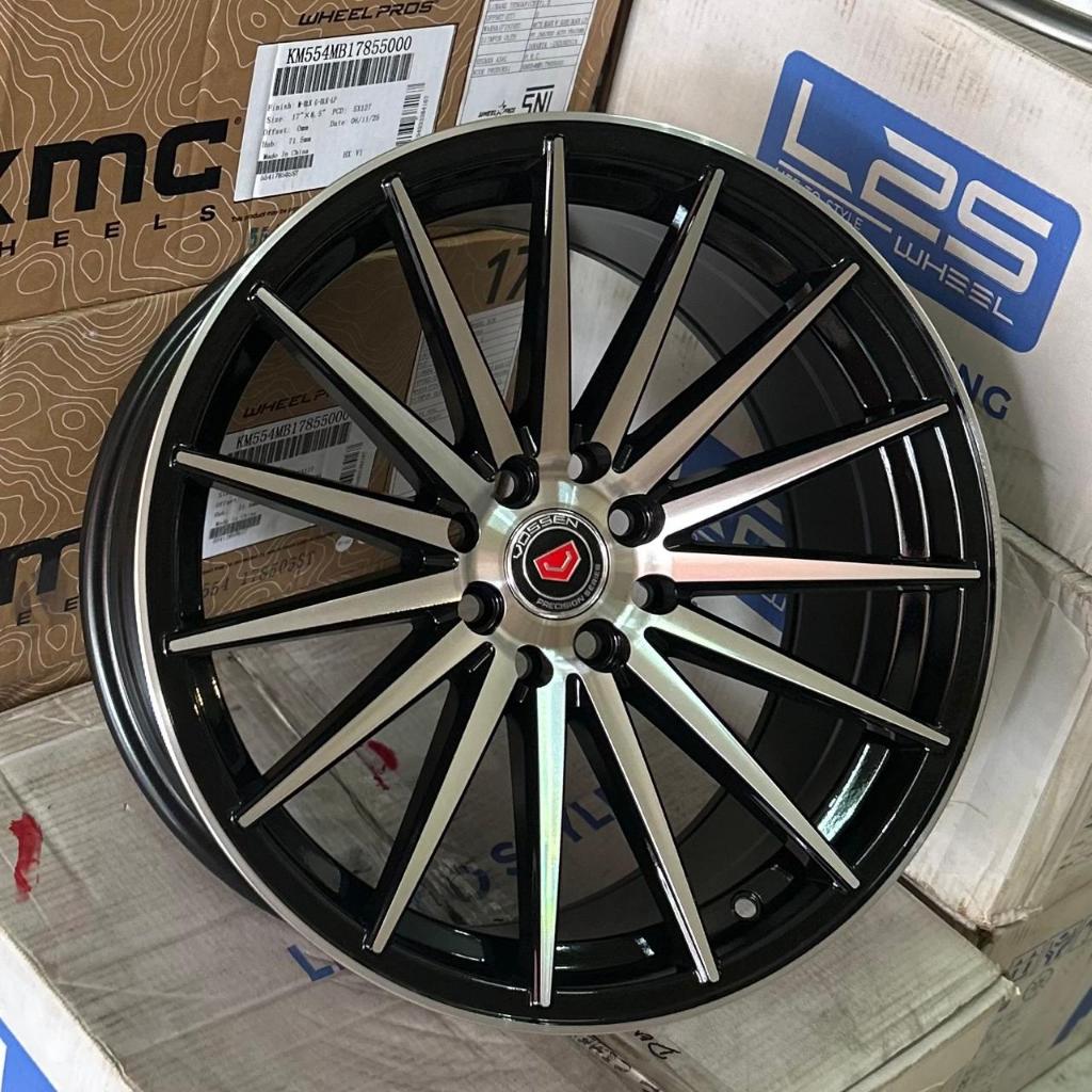 Velg Vossen  Ring 17 Lebar 7.5/8.5 Pcd 8x100/114.3 Et 42/35 Warna Black Polish | Velg Mobil R17 Velg