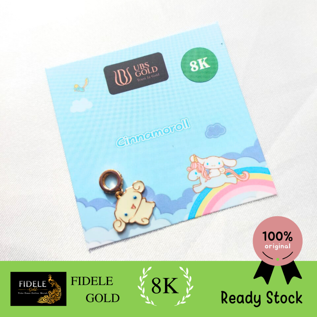Liontin cinnamoroll anak fashion liontin emas asli 375