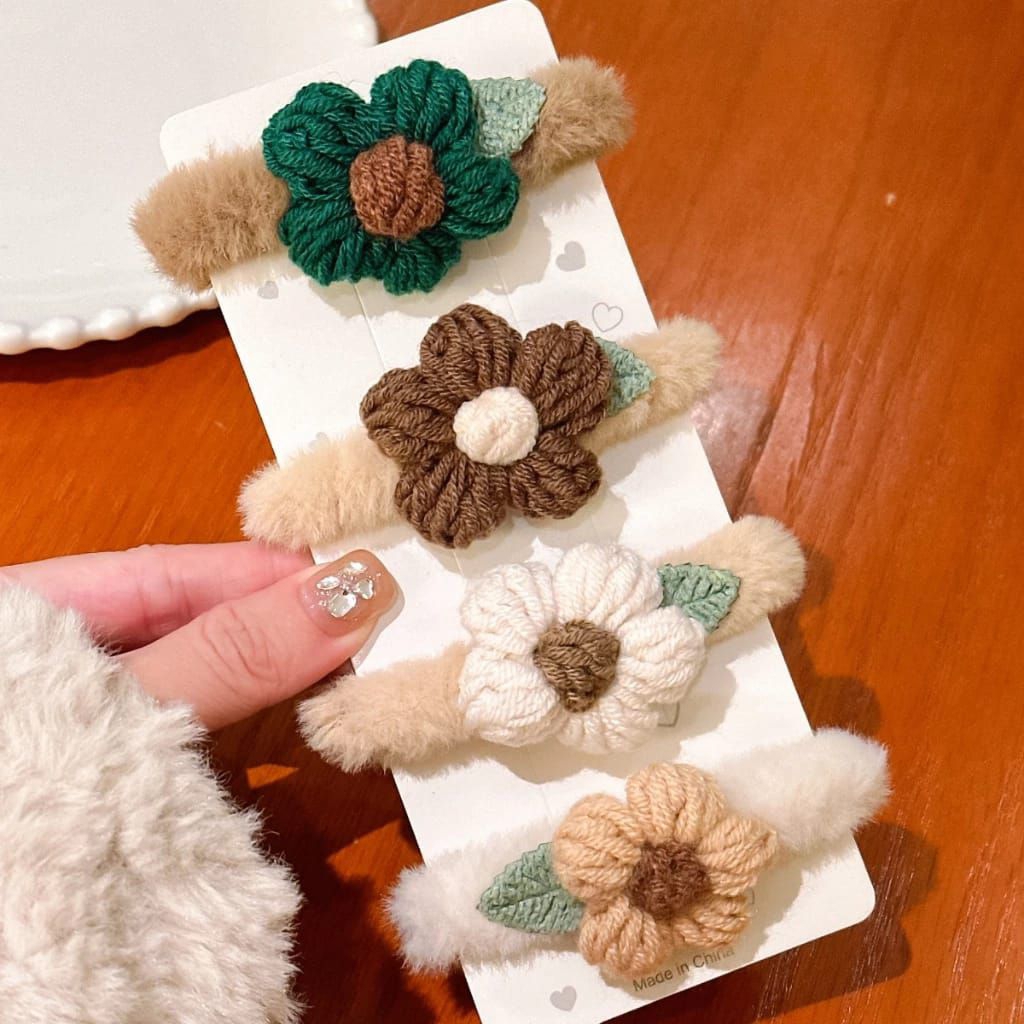 Ikat rambut bunga rajut ikat rambut donat ikat rambut wanita