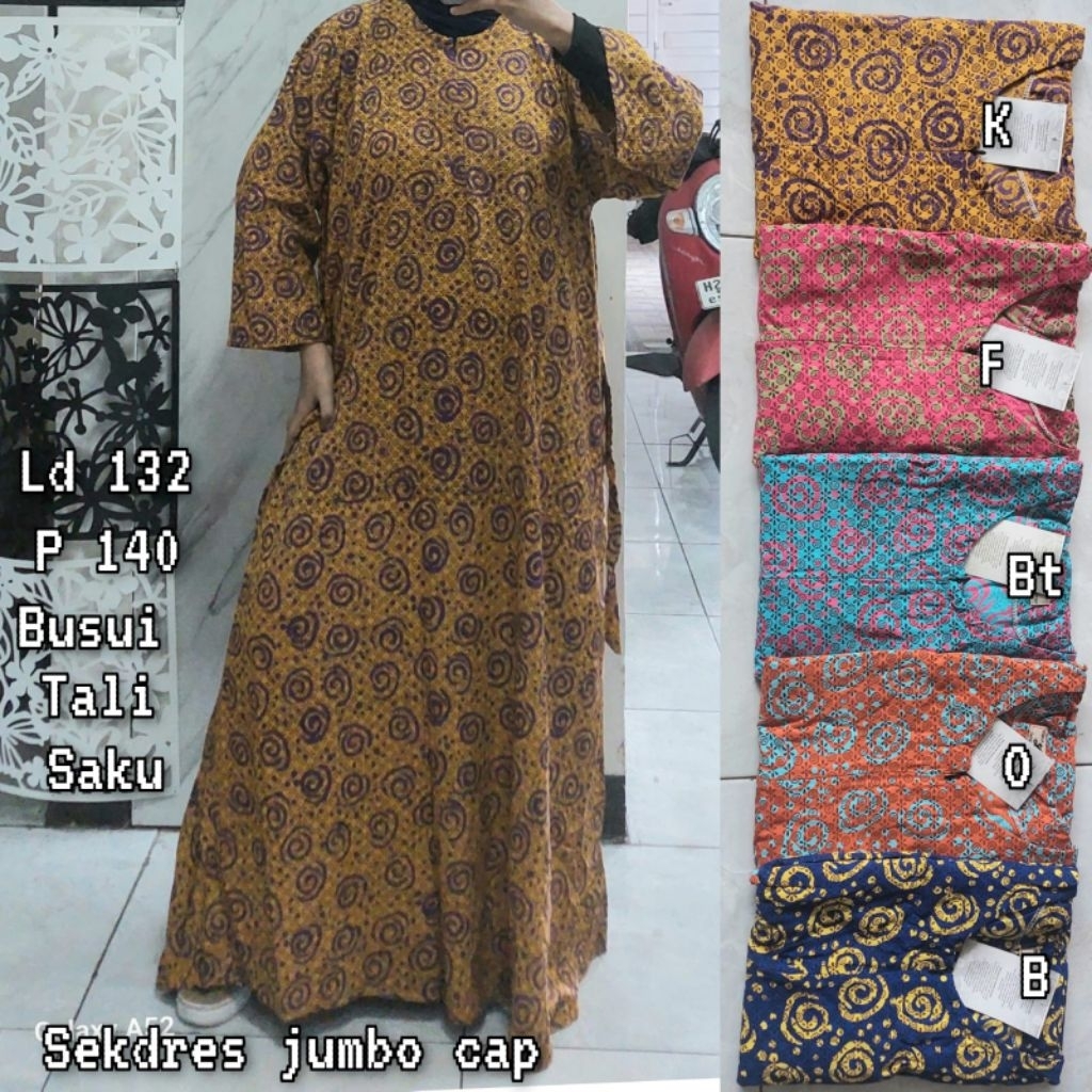 Sekdres Jumbo Cap//Batik Cap Pekalongan Nyaman Dipakai Bahan Adem