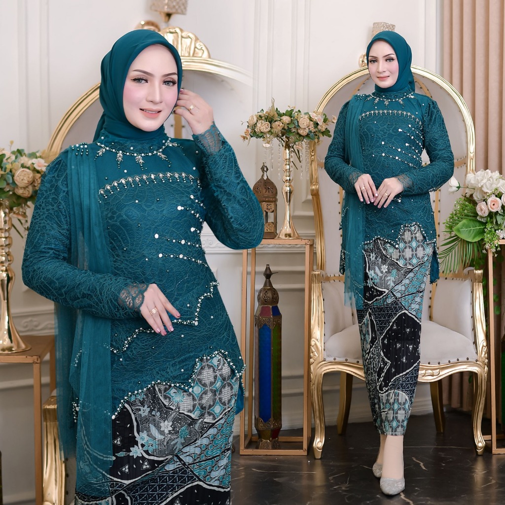 FREE HIJAB Kebaya Brokat Ayunda Payet Mewah Elegan