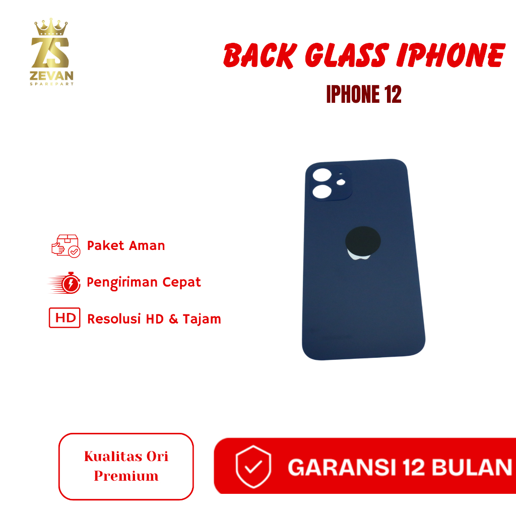 BACK GLASS IPHONE 12