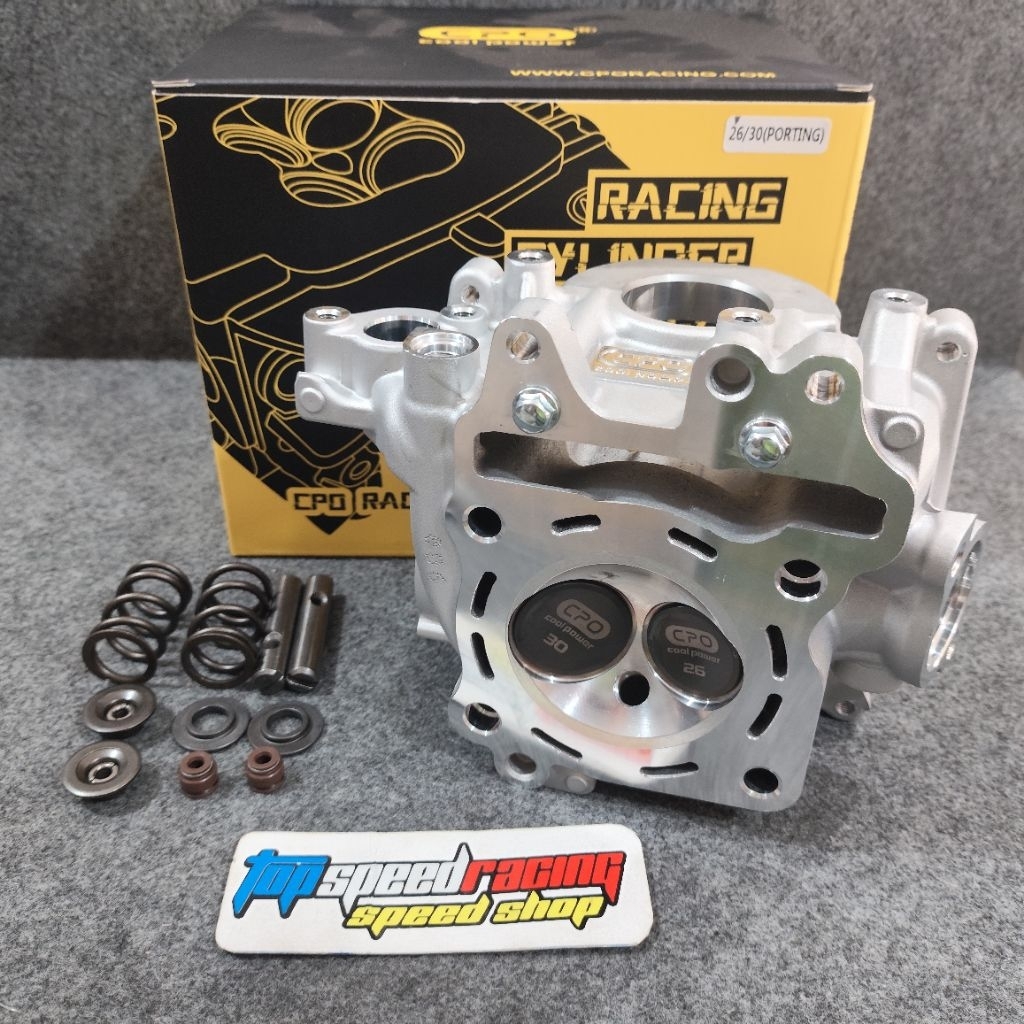 CYLINDER HEAD CPO UKURAN 30 / 26 HEAD PORTING CNC BUAT VARIO 125 / VARIO 150 / PCX 150 / ADV 150