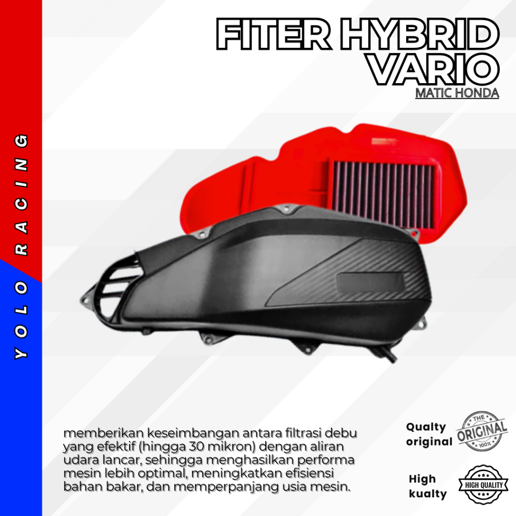 PAKET FILTER HYBRID COVER FILTER VARIO 150 FILTER VARIO 150 FILTER UDARA VARIO 125 COVER FILTER 125