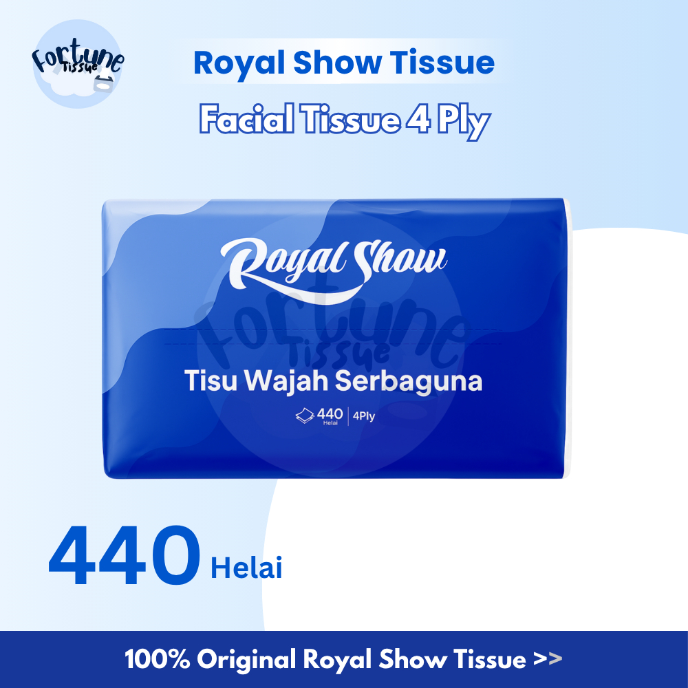 PREMIUM Facial Tissue ROYAL SHOW 440 Helai 4 Ply | 100% Virgin Pulp