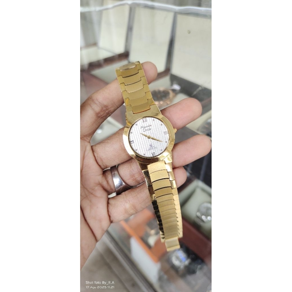 JAM ALEXANDRE CHRISTIE UNISEX AC 8028 MD RANTAI FULL GOLD