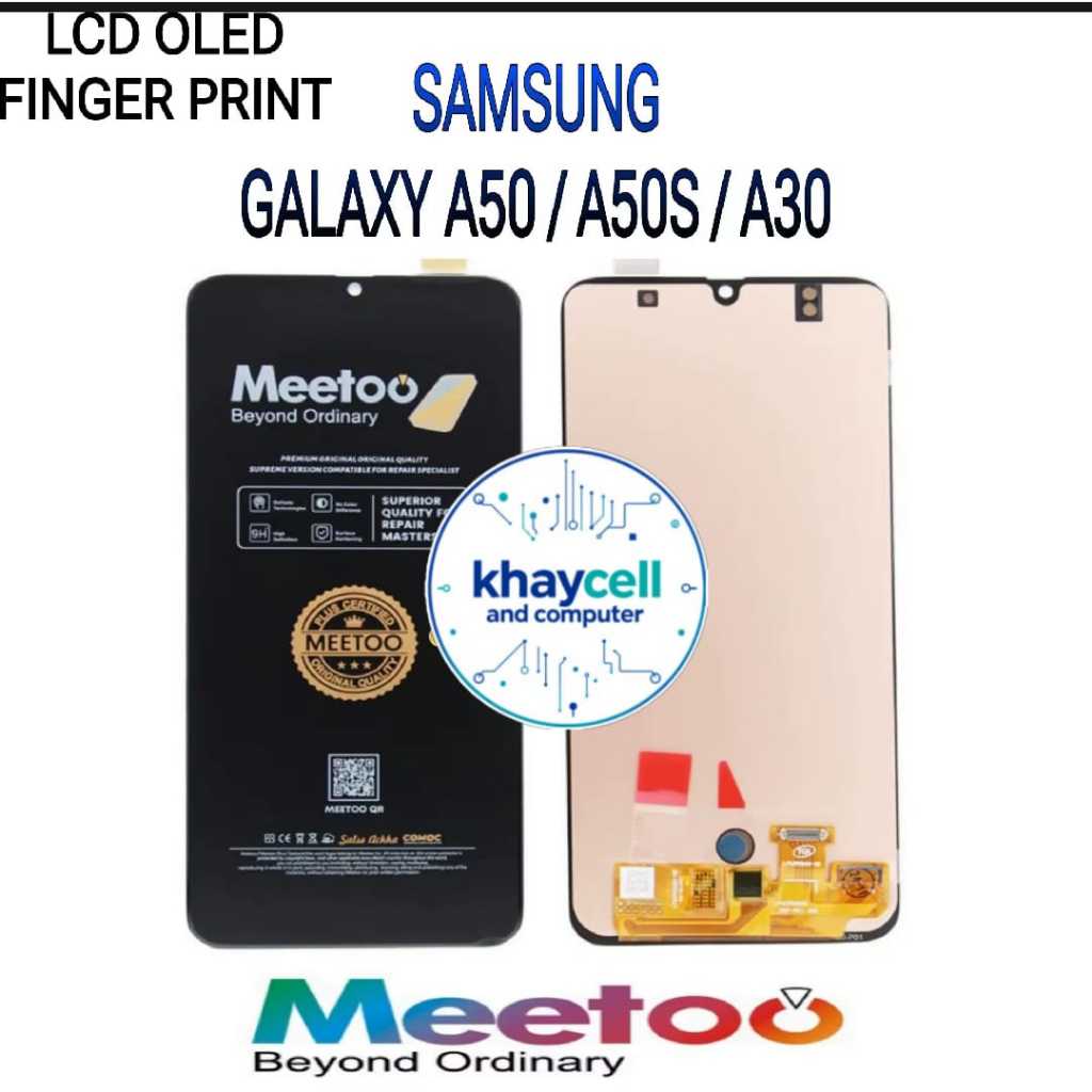 LCD TOUCHSCREEN SAMSUNG GALAXY A50/A50S/A30 OLED FINGER PRINT ORIGINAL MEETOO FULL SET