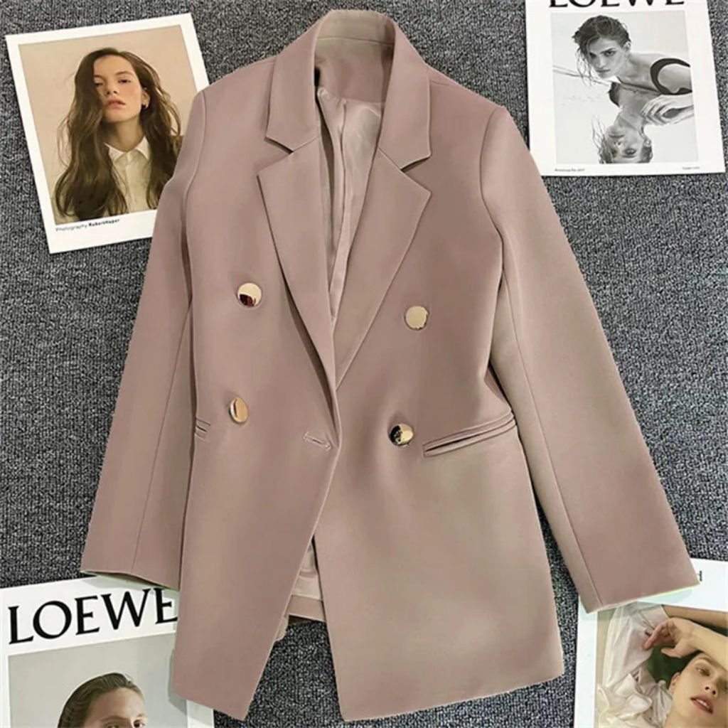 Blazer Wanita Casual Kancing 4 Jas Blazer Wanita Korea Blazer Kekinian Wanita