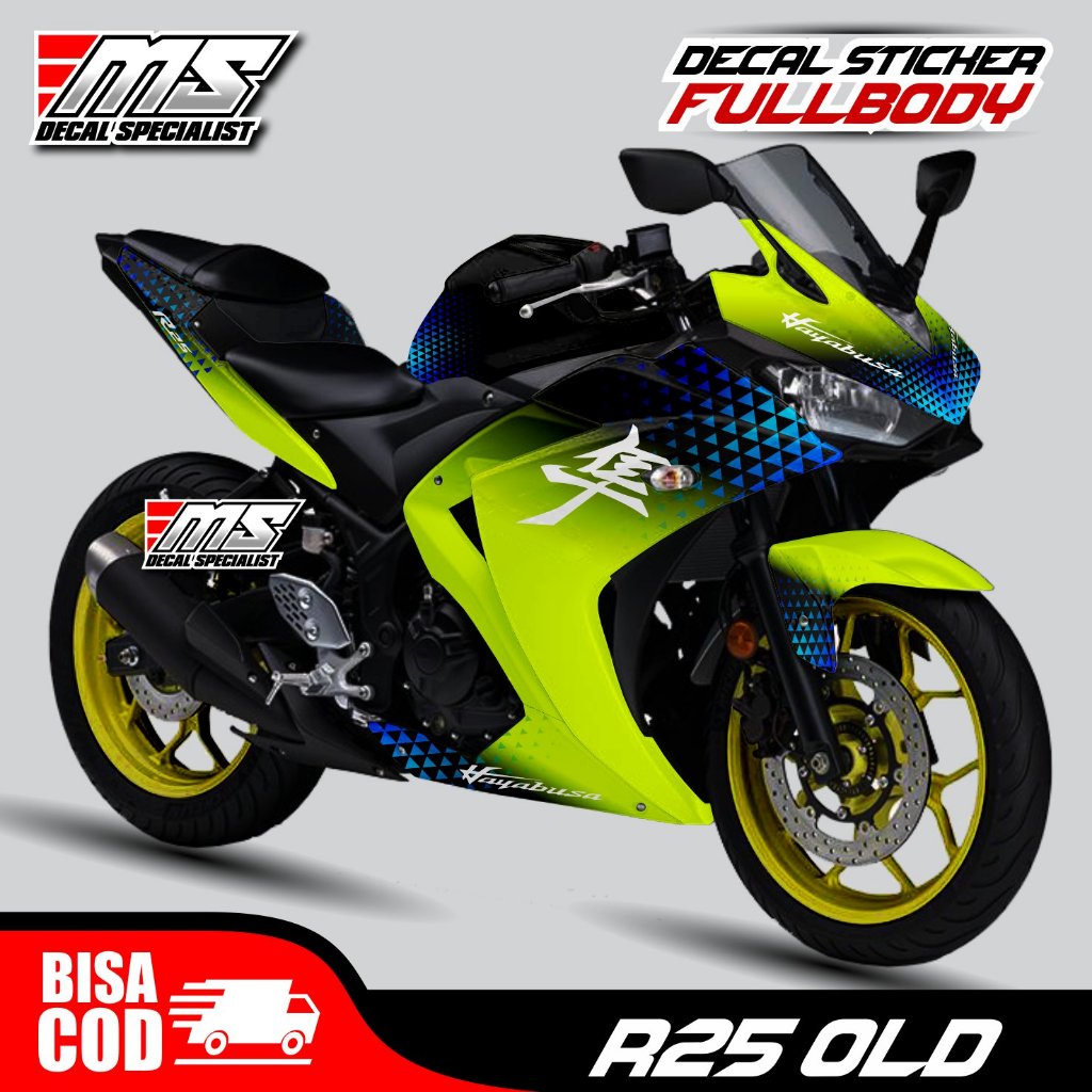 Decal stiker Yamaha R25 old full body stiker decal motif R25 old