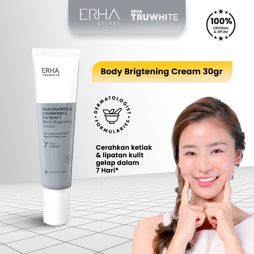 ERHA Krim Pemutih Ketiak - Truwhite Niacinamide & Chamomile Extract Body Brightening Cream