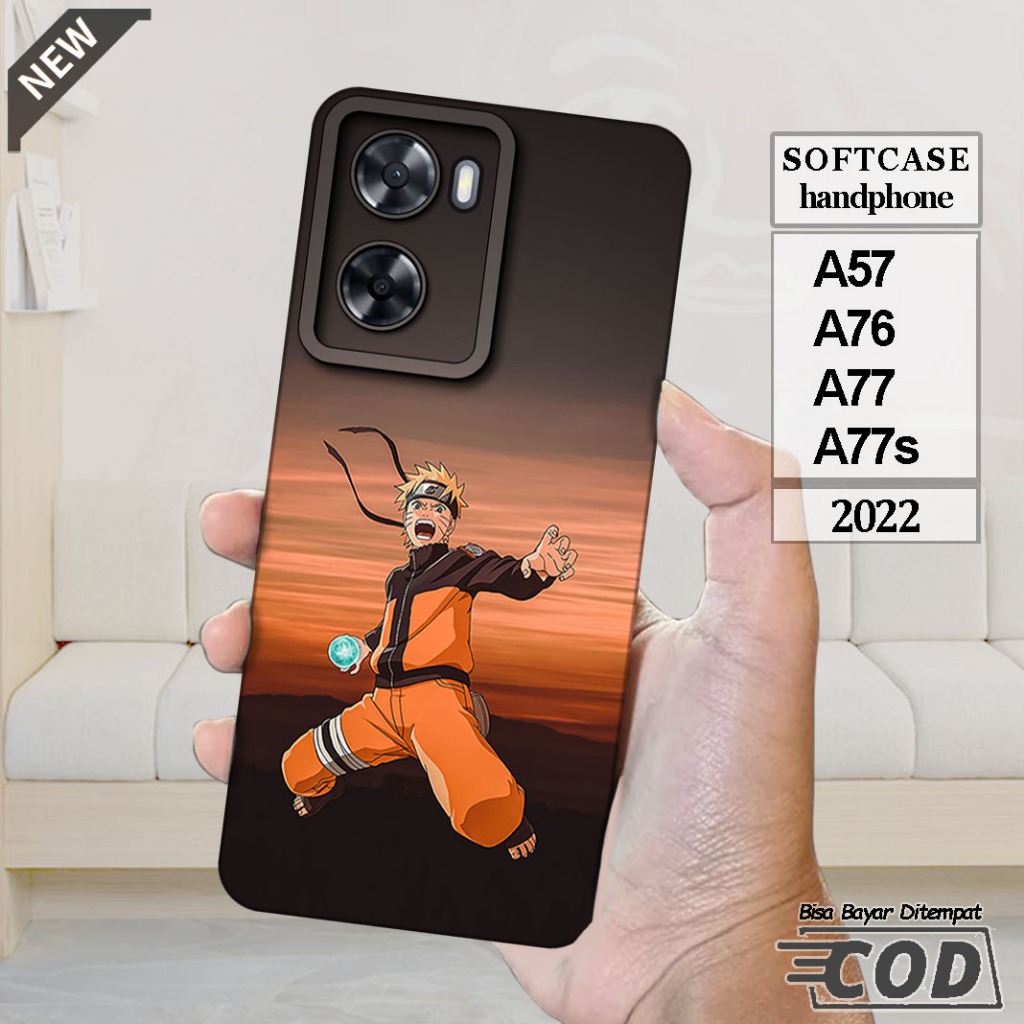 Case OPPO A57  -OPPO A76 -OPPO A77 -OPPO A77s  _Casing Silikon  hitam bening lentur elastis keren
