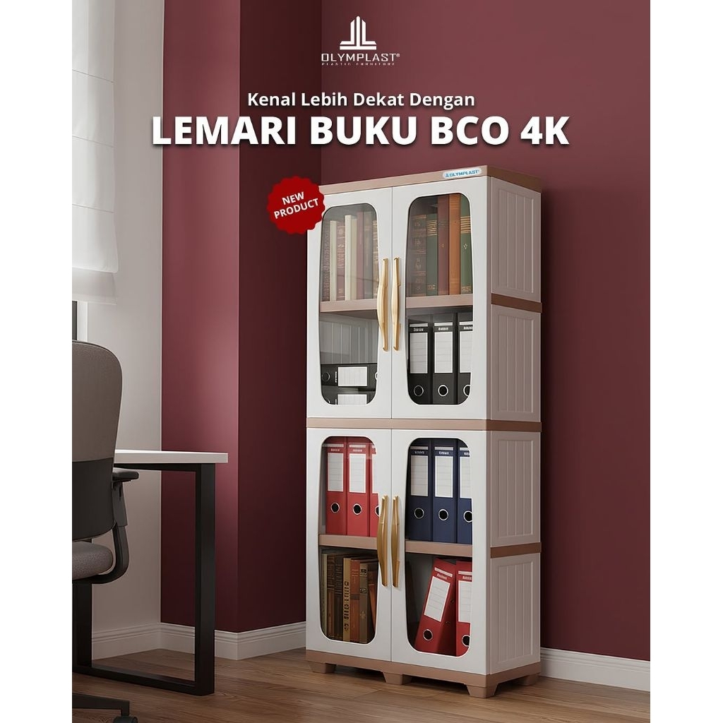 OLYMPLAST- LEMARI BUKU PLASTIK BOOK CABINET OLYMPLAST BCO/ LEMARI BUKU NEW