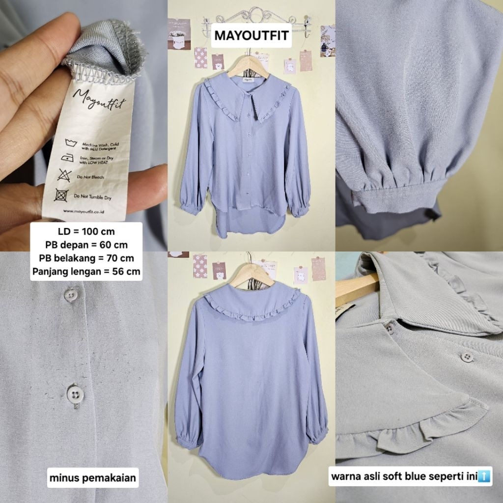 Preloved 2025 - Mayoutfit Collar Shirt | Mayoutfit x Yupi Yellow Collar Shirt | New Celana Kargo Jol