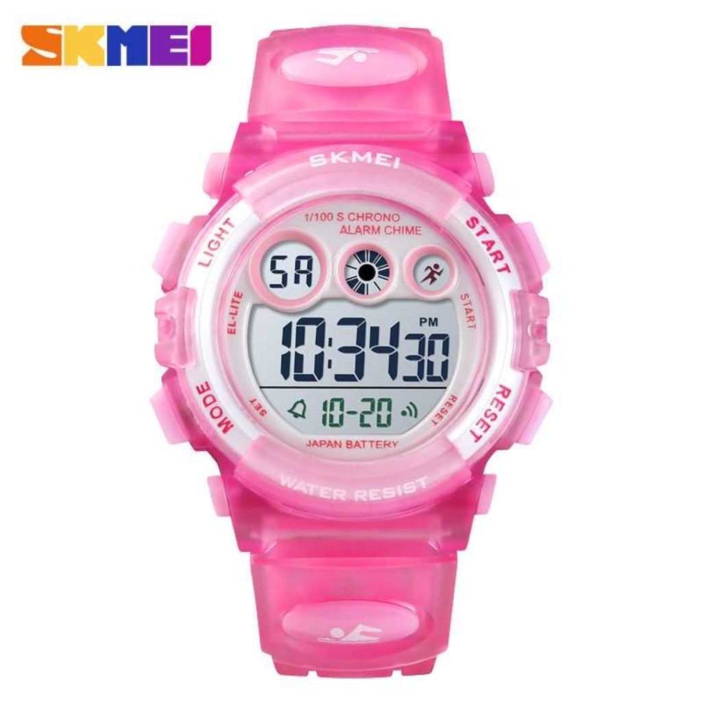 Jam Tangan Pink Jam Digital Anak Cewek Sporty Anti Air