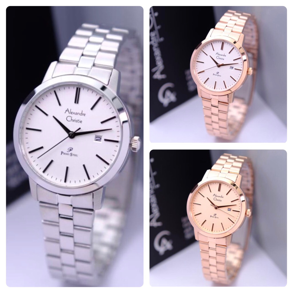 JAM TANGAN WANITA ALEXANDRE CHRISTIE 1007LD / AC 1007LD / AC 1007 PRIMO STEEL