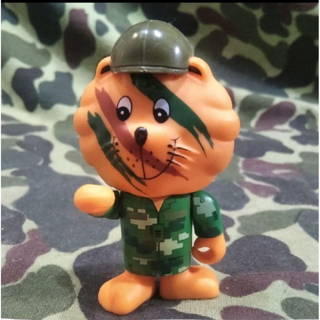 figure tentara camo pixel figure jadul tentara singa militer army uniform prajurit singa loreng mini