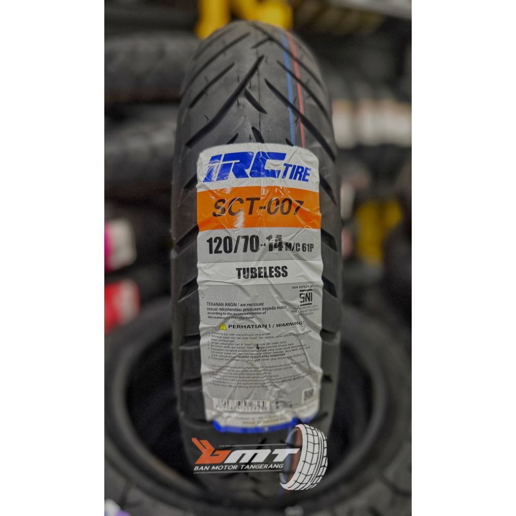 Ban IRC SCT007 ukuran 120/70-14 BAN ORIGINAL NEW HONDA PCX 150