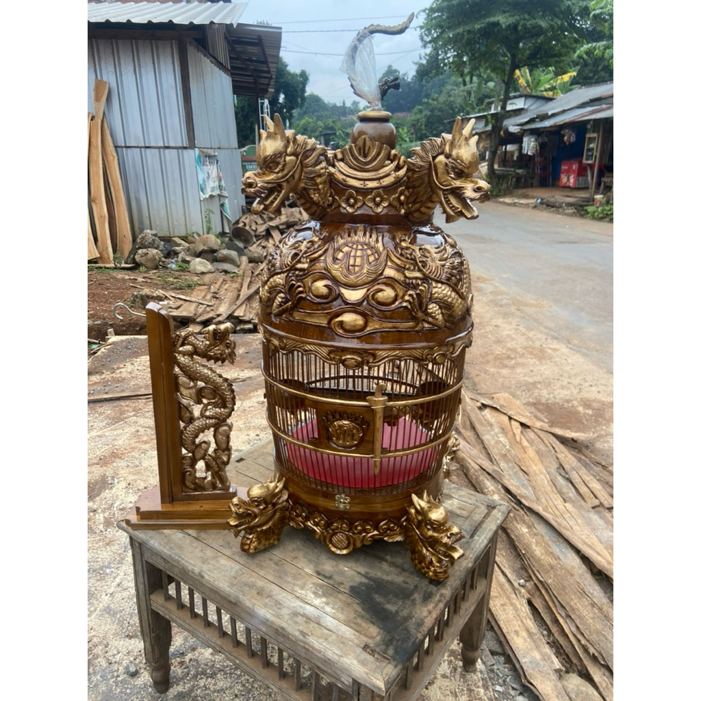 Sangkar Perkutut Ukir Naga / Sangkar Perkutut Naga