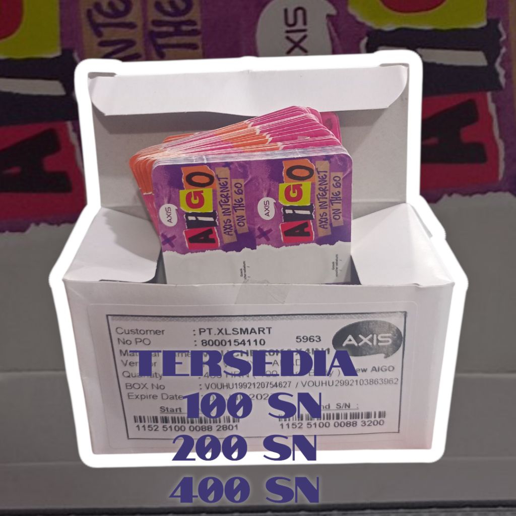 VOUCHER KOSONG AXIS BAHAN INJECT KUOTA INTERNET V AXIS