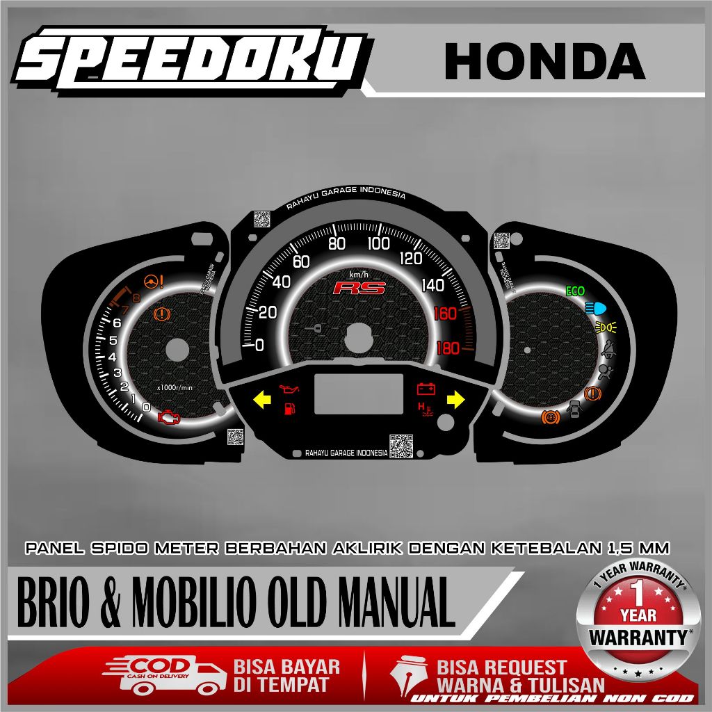 PAPAN SPEEDOMETER CUSTOM BRIO & MOBILIO OLD MANUAL
