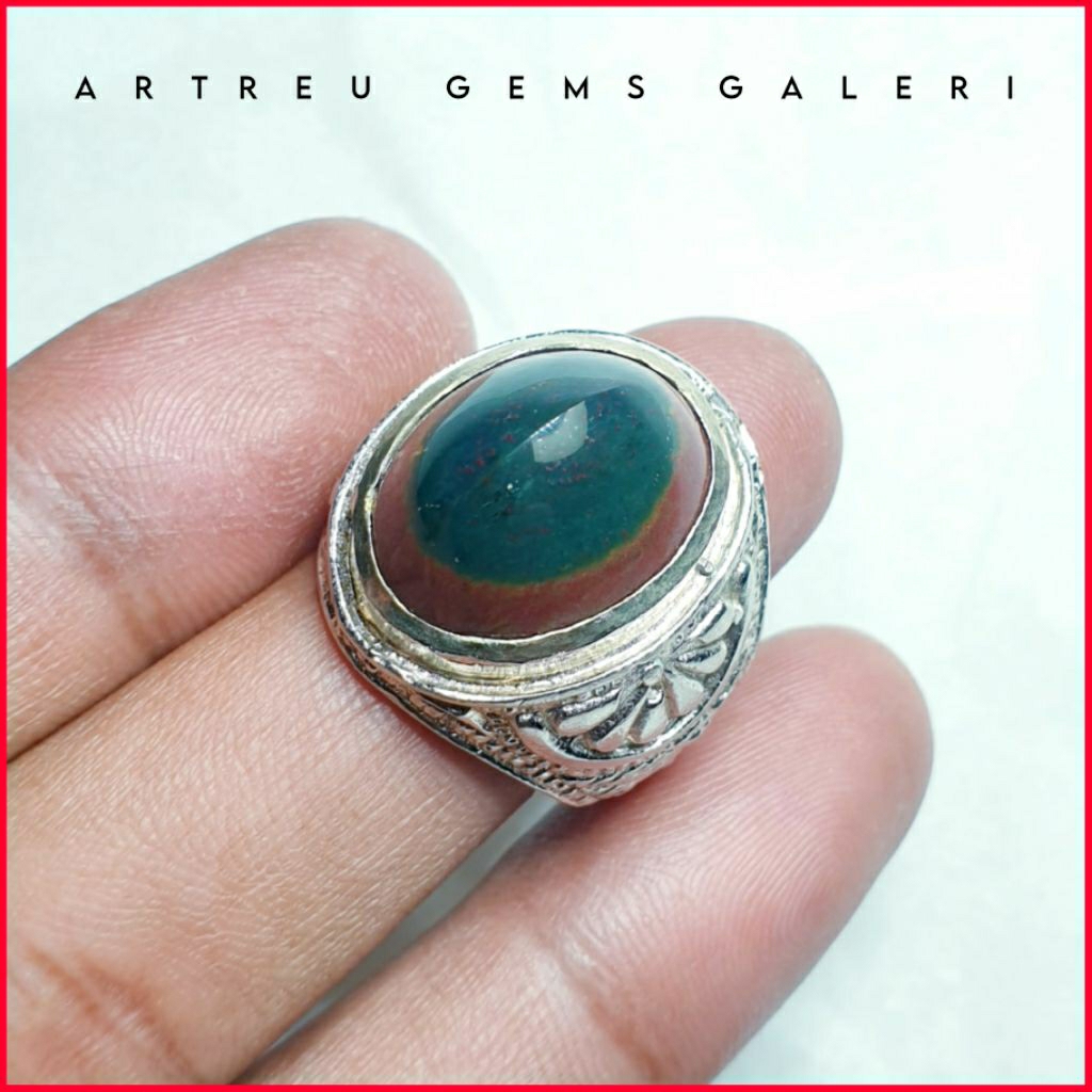 Batu Nogosui Pamor Mata Dewa - Puser Bumi | COD Bisa | Cincin Batu Akik Ring 5-10