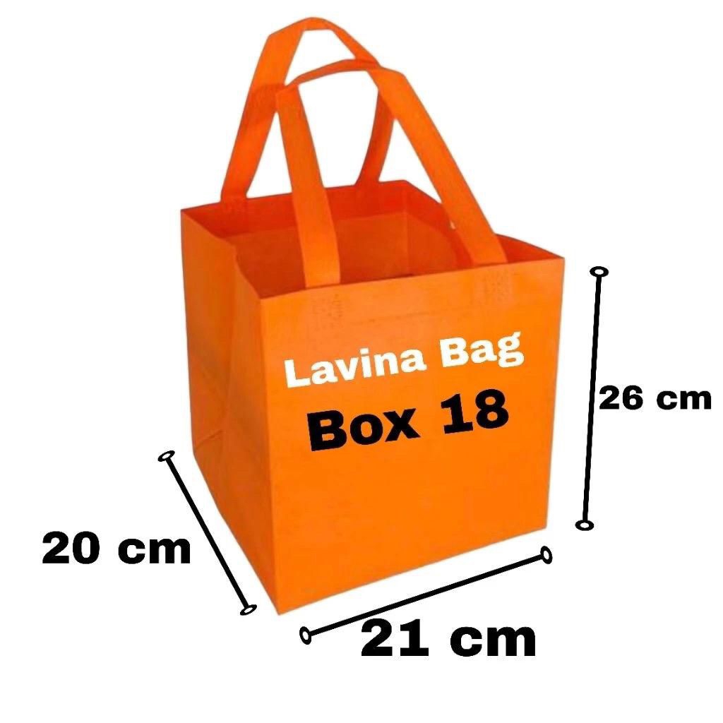 tas box nasi kotak 18x18 (20x21x26) tas spunbond box 18 murah