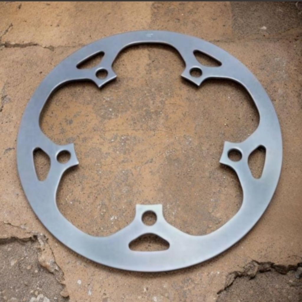 Cover chainring 46t BCD 130mm alloy tutup crank depan sepeda