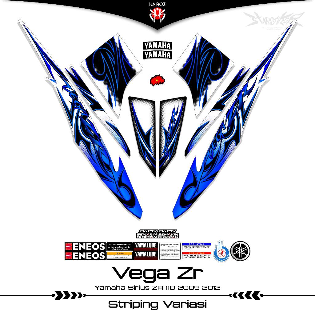 STRIPING YAMAHA VEGA ZR 110 LAMA K7 STIKER STICKER VARIASI SIRIUS 2008 2009 2010 2011 2012