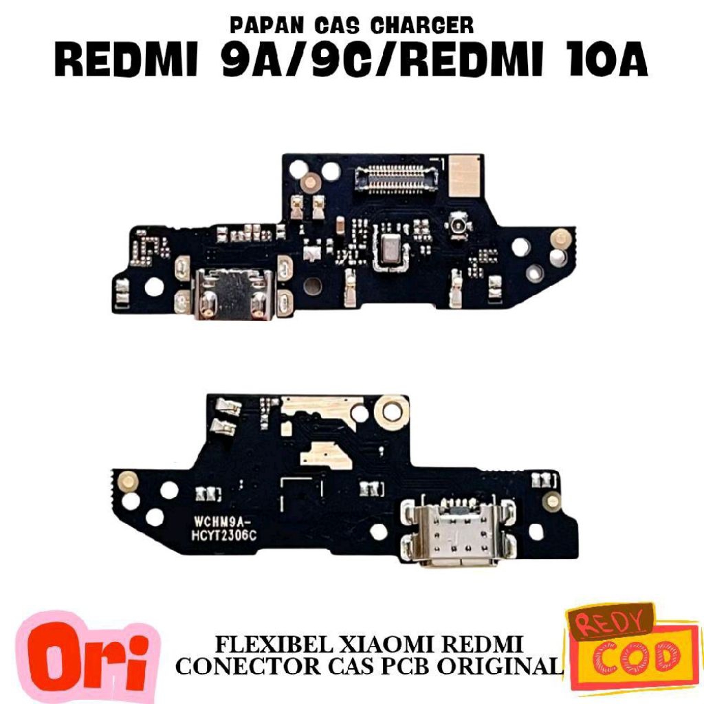 Fleksibel Papan Cas Konektor Flexibel Untuk Hp Xiaomi Redmi 9a / 9c / 10a Connektor Charger Ori+Ic 1