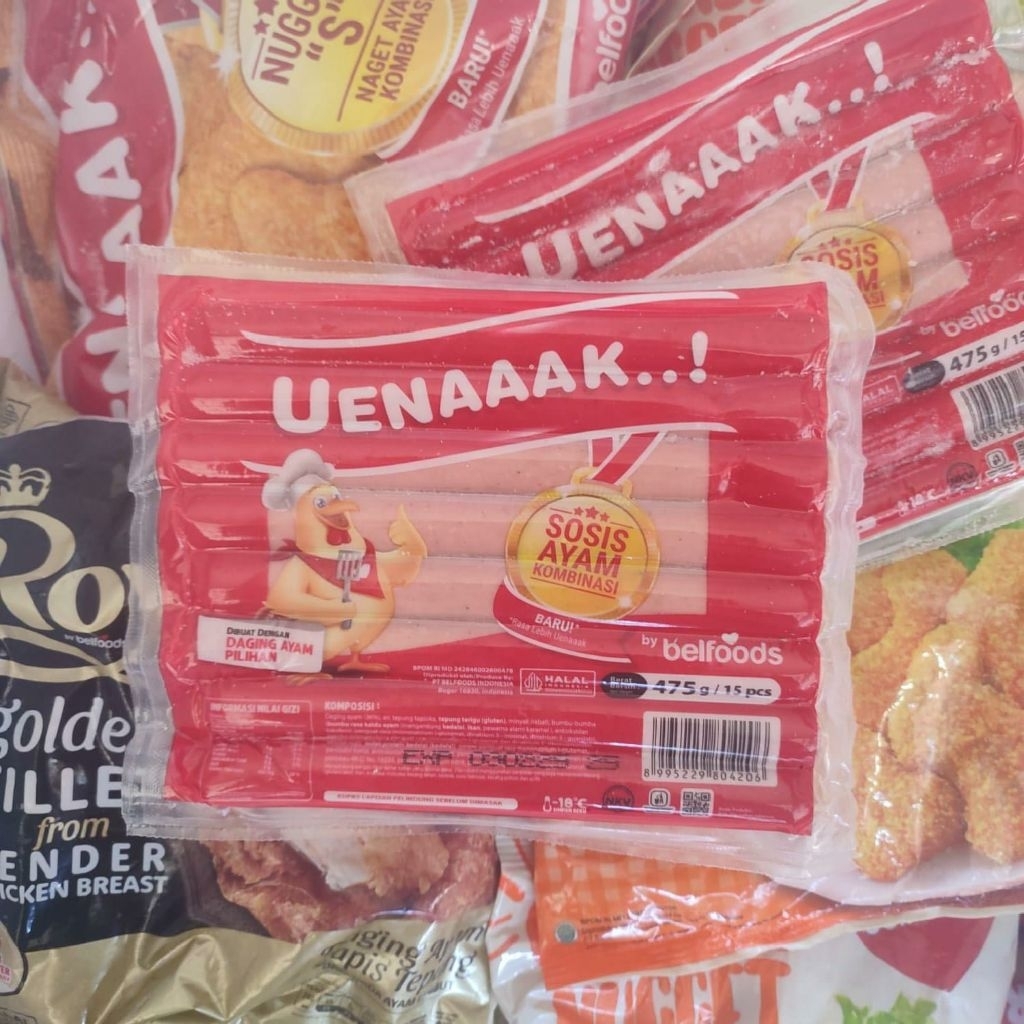 belfood sosis ayam 475 gram /sosis ayam belfood