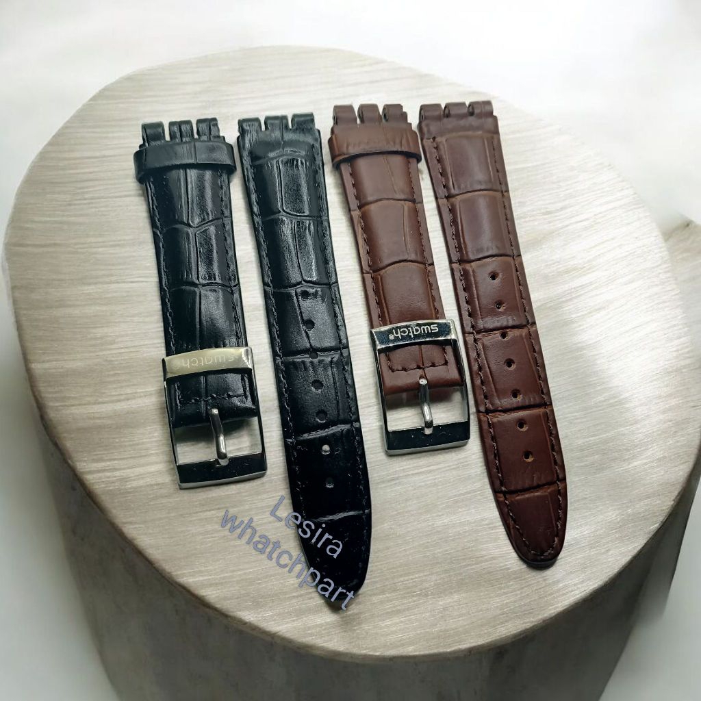Strap Jam SWATCH Strap Tali Jam kulit Swatch Original ukuran 19mm