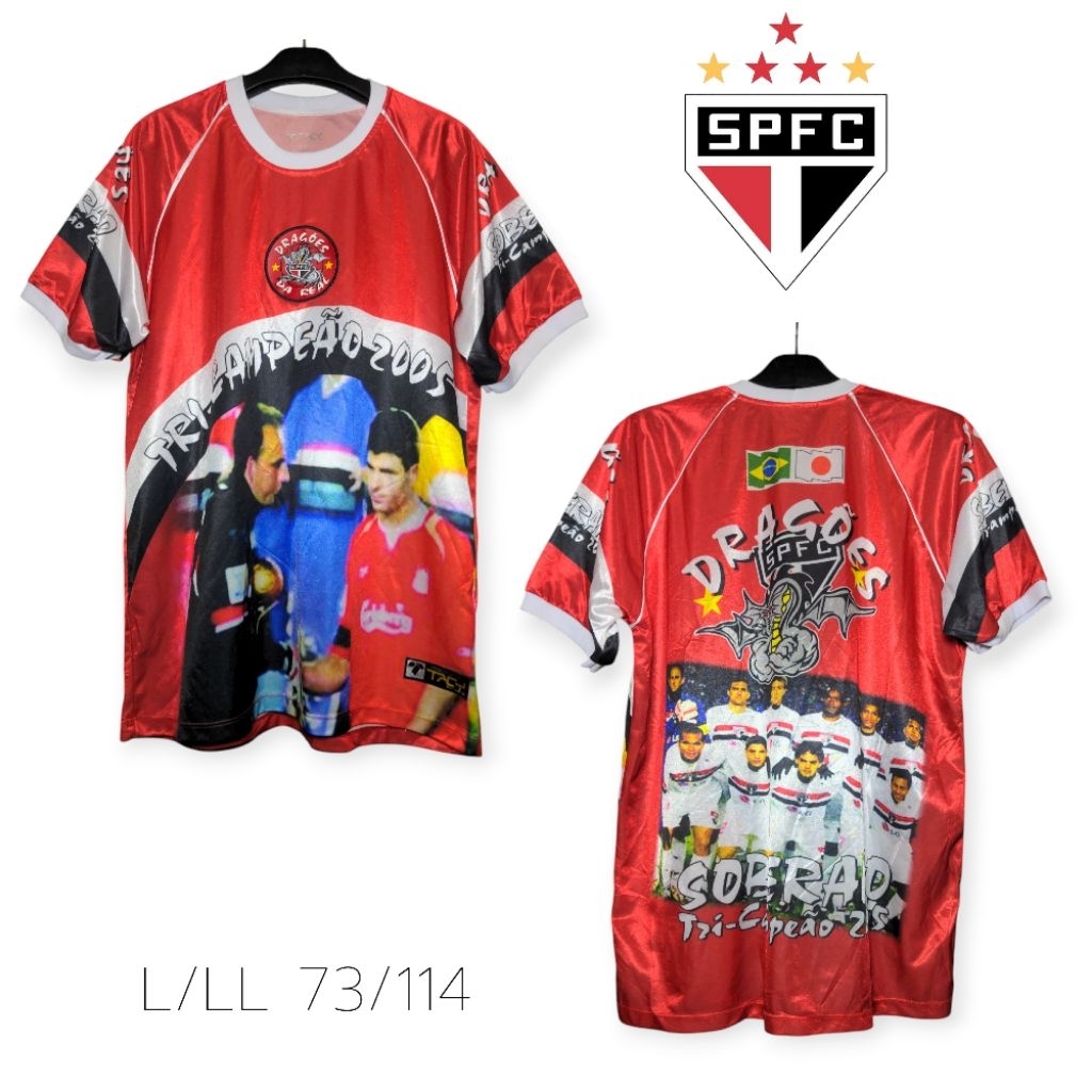 Sao Paulo FC Tri Campeao 2005 Treble Winner Jersey Bola Piala dunia Antar Klub Fifa Club World Cup J