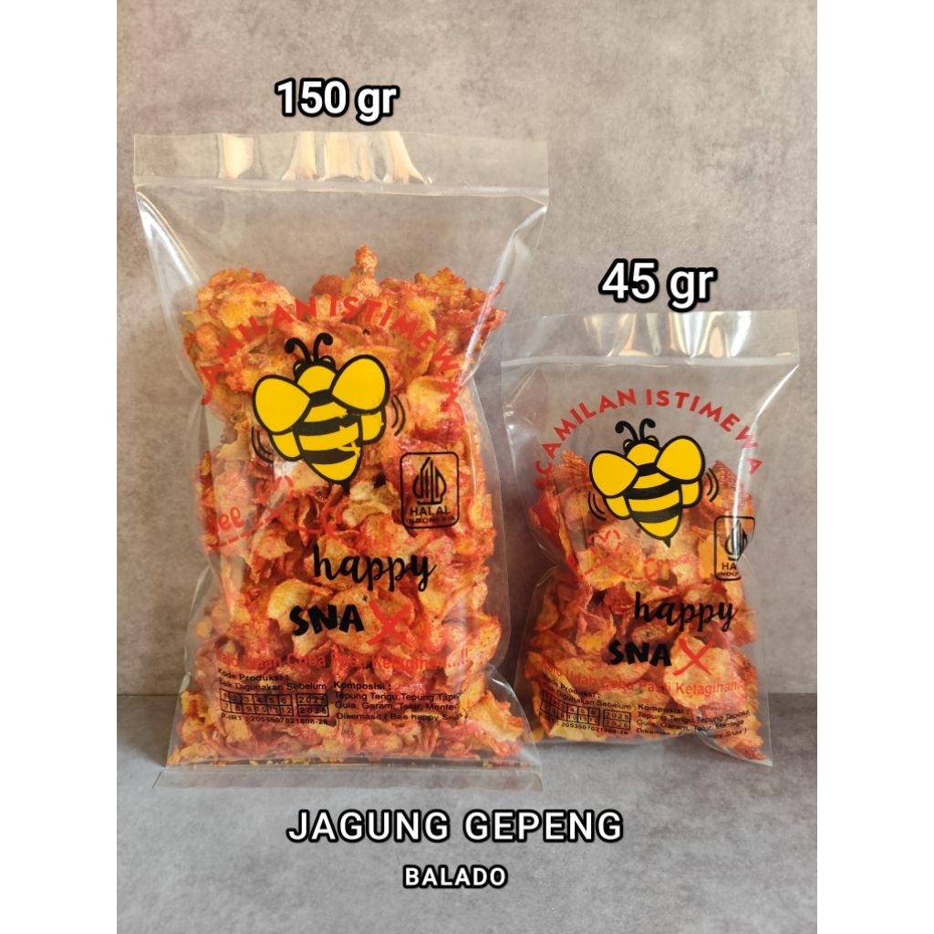 Marning Jagung Keripik Gepeng Jagung Pedas Manis Gurih Renyah Murah