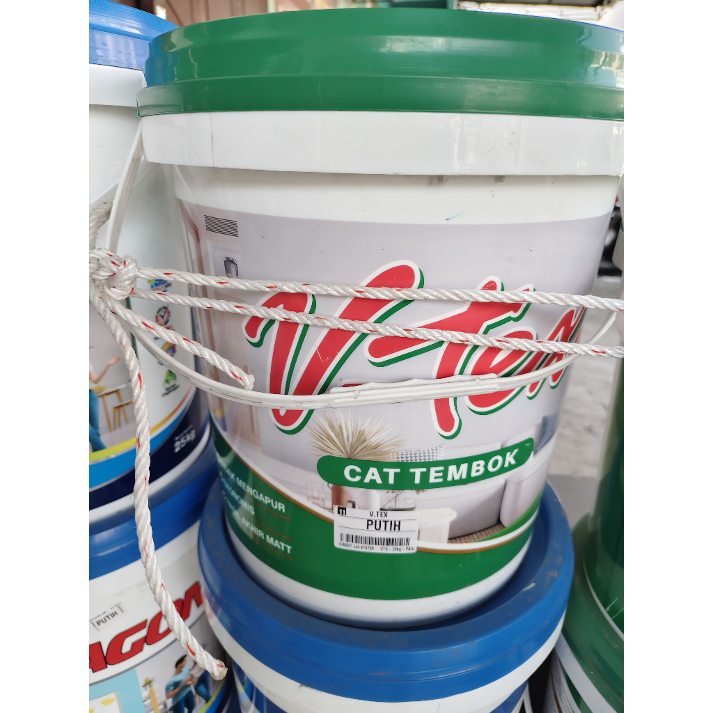 Cat tembok V-tex 20 kg warna putih / dinding interior dalam ruangan rumah murah vtex