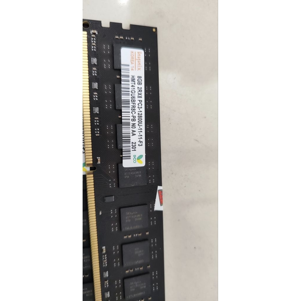 Hynix 8GB "2Rx8 PC3 12800U-11-11-F3" DDR3 1600Mhz 240 Pin Longdimm Memory RAM PC/Komputer