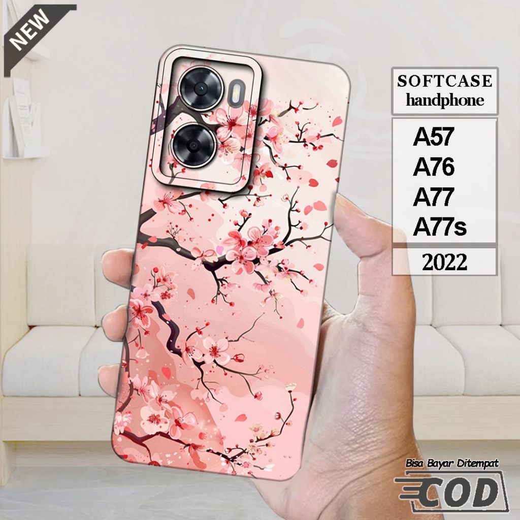 Case OPPO A57  -OPPO A76 -OPPO A77 -OPPO A77s  _Casing Silikon  hitam bening lentur elastis keren
