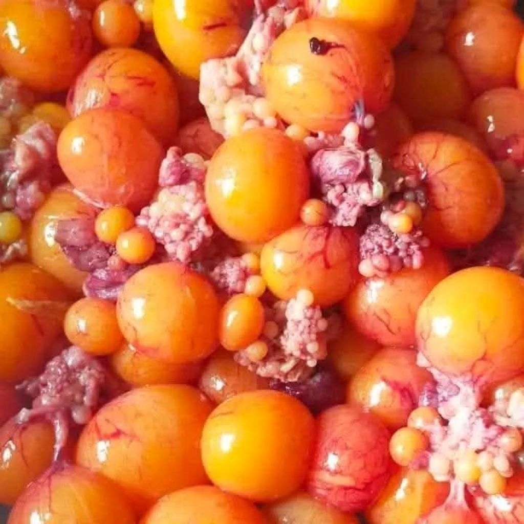 Telur muda / telor muda / uritan ayam 1kg fresh segar beku