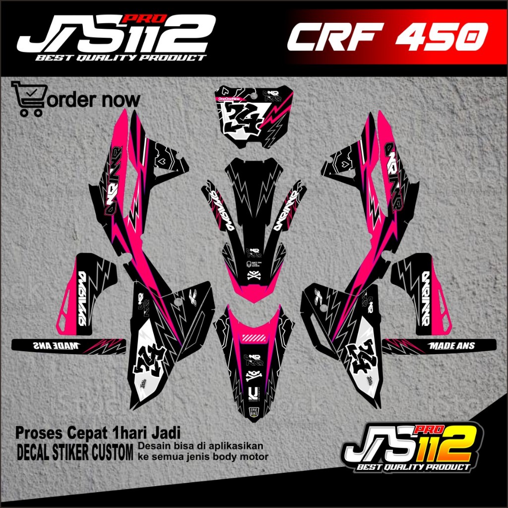 DECAL STIKER CRF 450 FULL BODY STIKER DECAL FULL BODY MOTOR CRF 450 FREE REQUEST
