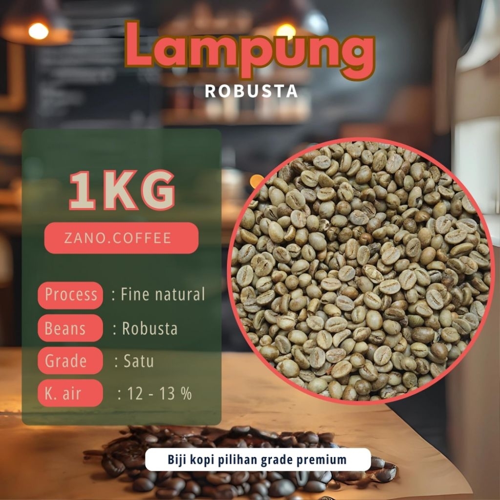 Green bean robusta Lampung grade1 | biji kopi mentah 1kg